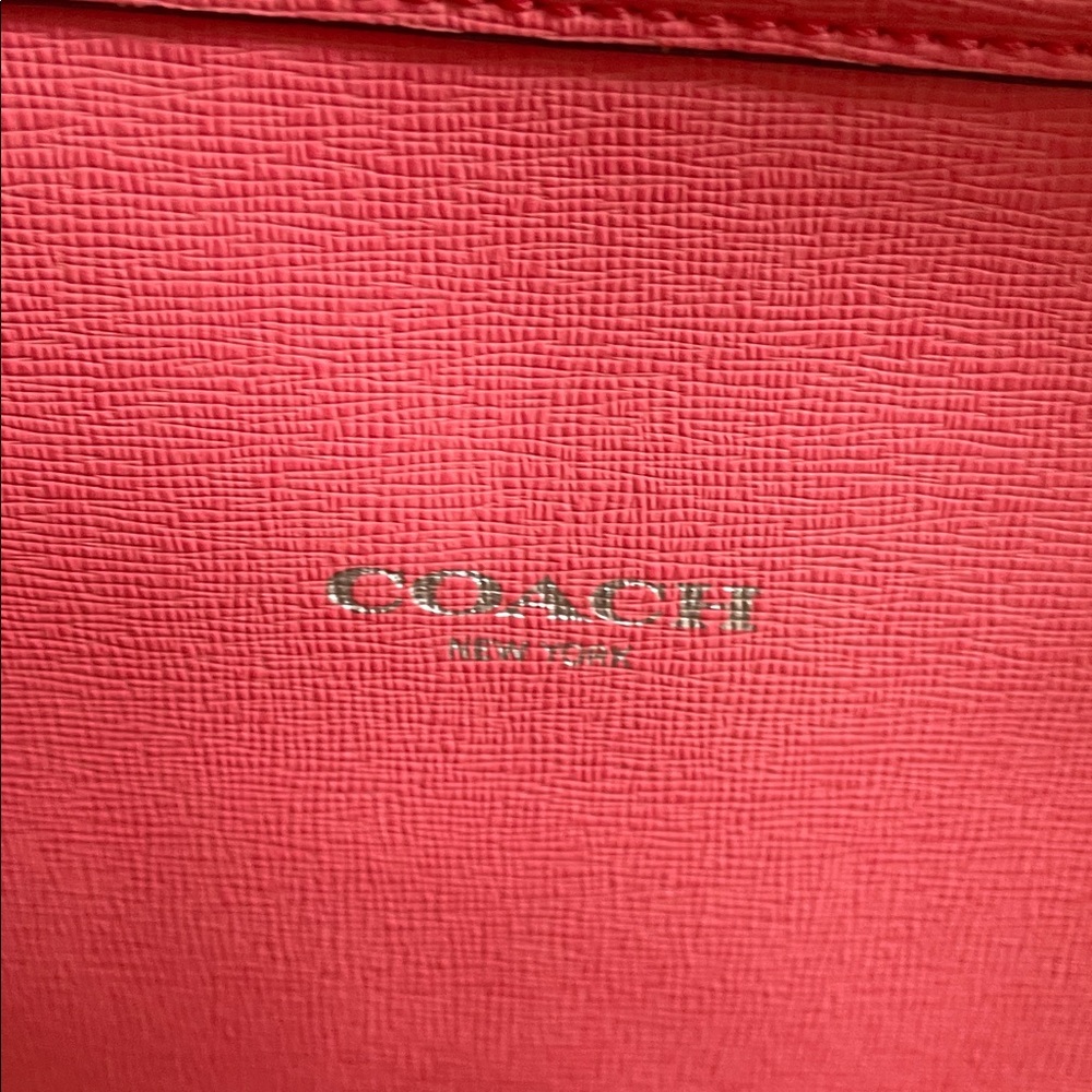 Coach Saffiabo Coral Leather Zioped Tote L1220-23821 - Picture 2 of 16